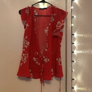 One Clothing Bright Wrap Around Shirt size Small